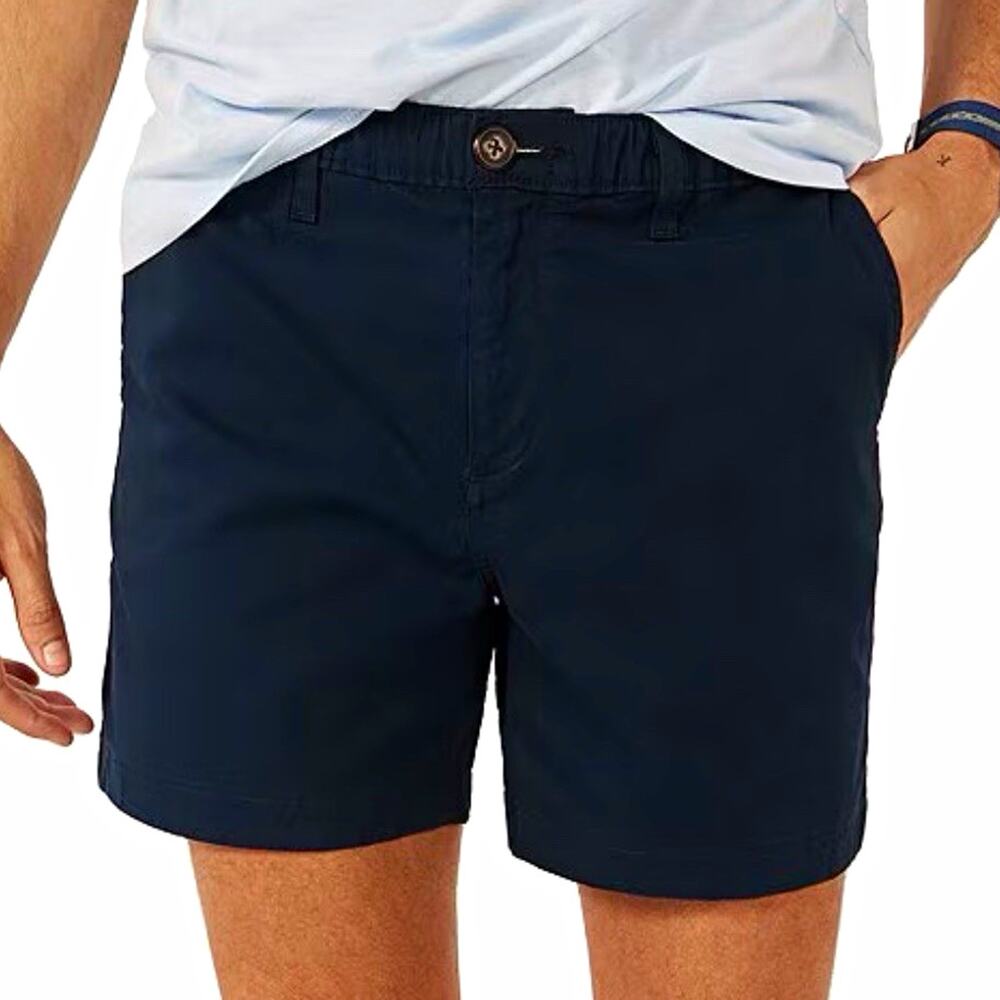 Chubbies Men’s Blue Solid Chino Shorts Reg Fit 5.5" Inseam Pockets size 34 243